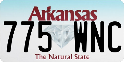 AR license plate 775WNC
