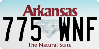 AR license plate 775WNF