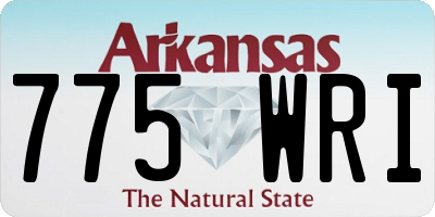AR license plate 775WRI