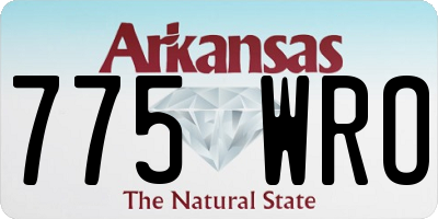 AR license plate 775WRO