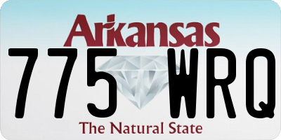 AR license plate 775WRQ