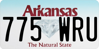 AR license plate 775WRU