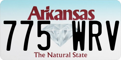 AR license plate 775WRV