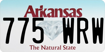 AR license plate 775WRW
