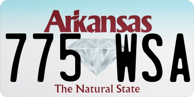 AR license plate 775WSA
