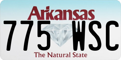 AR license plate 775WSC