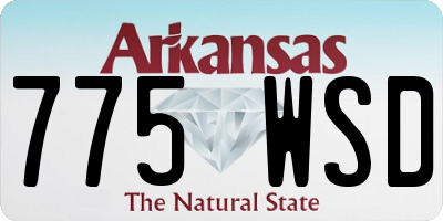 AR license plate 775WSD