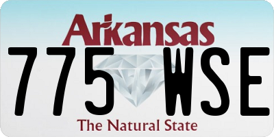 AR license plate 775WSE