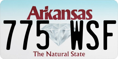 AR license plate 775WSF