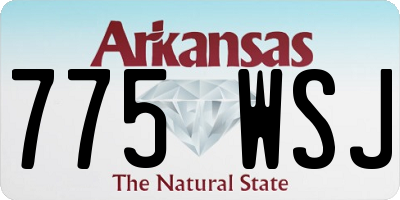 AR license plate 775WSJ