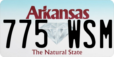 AR license plate 775WSM