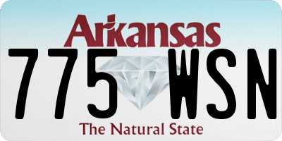 AR license plate 775WSN