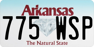 AR license plate 775WSP