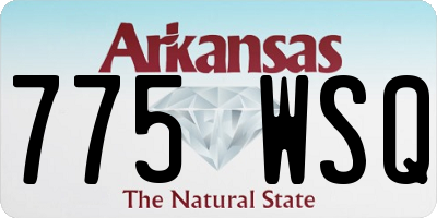 AR license plate 775WSQ