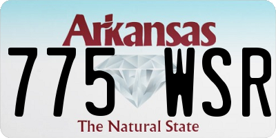 AR license plate 775WSR