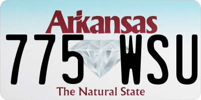 AR license plate 775WSU