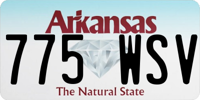 AR license plate 775WSV