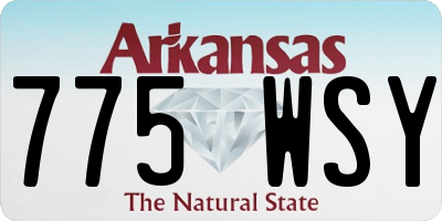 AR license plate 775WSY