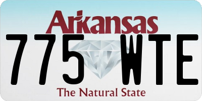 AR license plate 775WTE