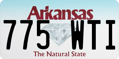 AR license plate 775WTI