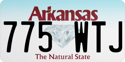 AR license plate 775WTJ