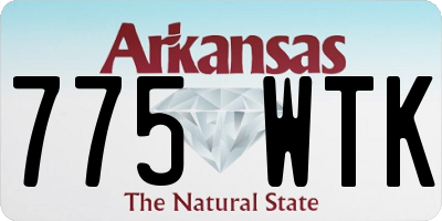 AR license plate 775WTK