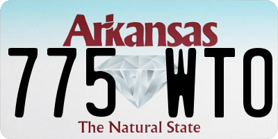 AR license plate 775WTO