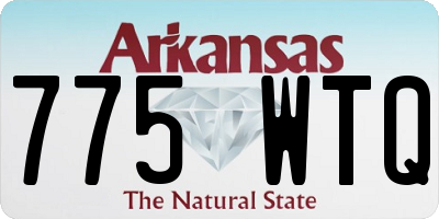 AR license plate 775WTQ