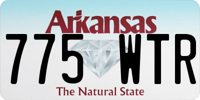 AR license plate 775WTR