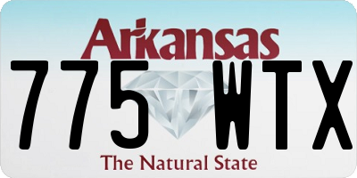 AR license plate 775WTX