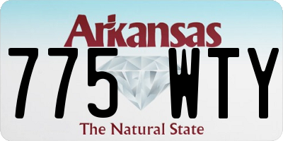 AR license plate 775WTY