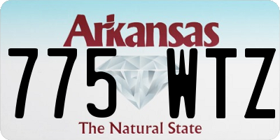 AR license plate 775WTZ
