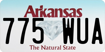 AR license plate 775WUA