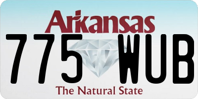 AR license plate 775WUB