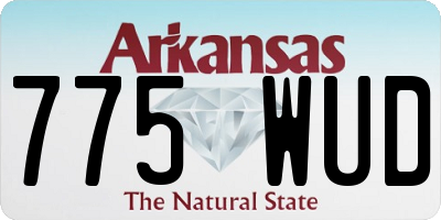 AR license plate 775WUD