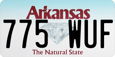 AR license plate 775WUF