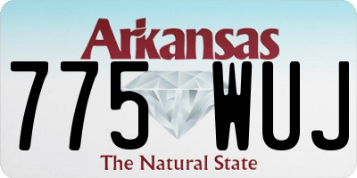 AR license plate 775WUJ