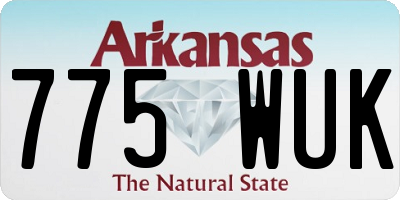 AR license plate 775WUK