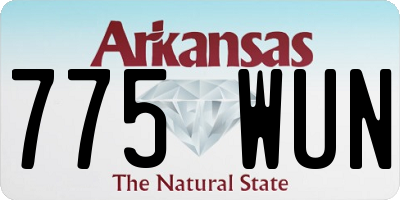 AR license plate 775WUN