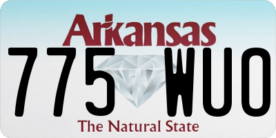 AR license plate 775WUO