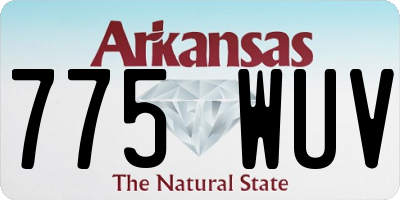 AR license plate 775WUV