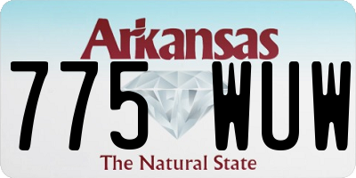 AR license plate 775WUW