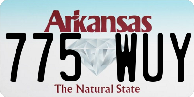 AR license plate 775WUY