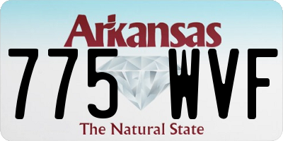 AR license plate 775WVF