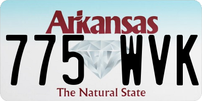 AR license plate 775WVK