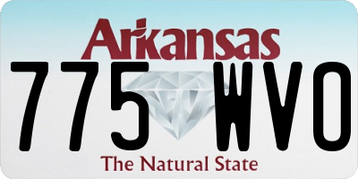 AR license plate 775WVO