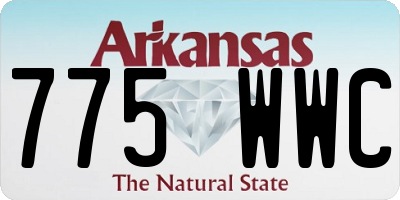 AR license plate 775WWC