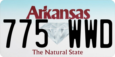 AR license plate 775WWD