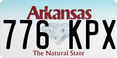 AR license plate 776KPX