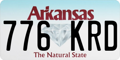 AR license plate 776KRD